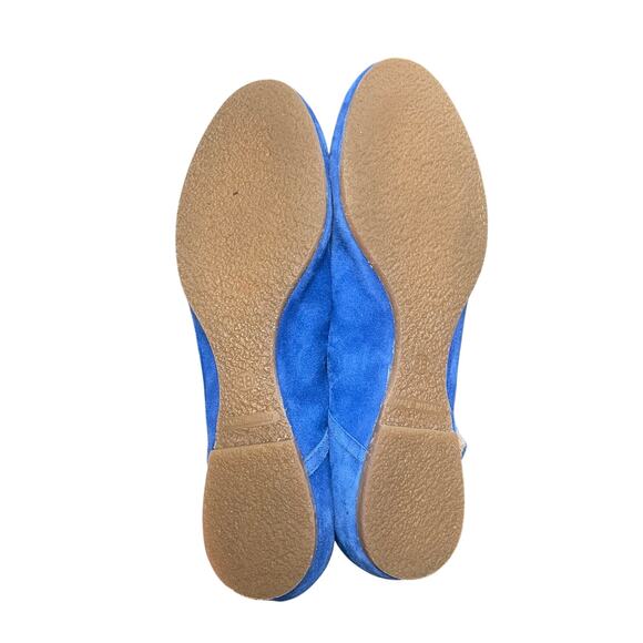 Free People Royal Blue Suede Mary Jane Flats Womens Size 38 / US 7.5 AS IS - Picture 10 of 12